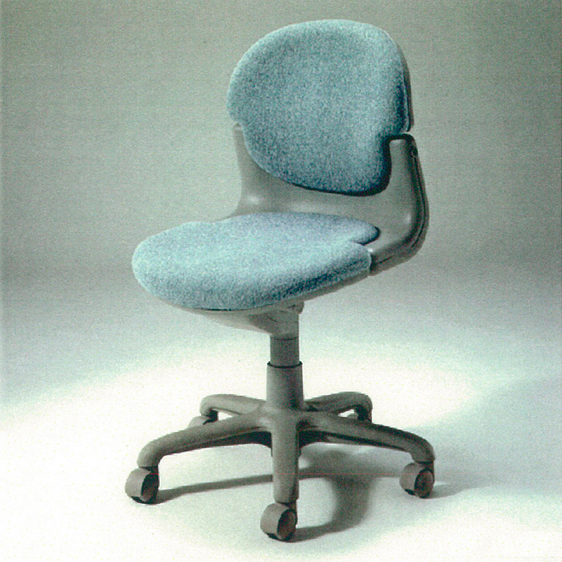 希少回転式フィンガーチェア オフィスチェア デスクチェア 肘付き 回転式 キャスター 移動