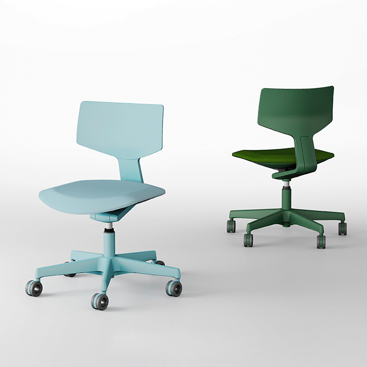 2017年製】オカムラ オフィスチェア ルーチェ 肘付き ブラウン 【公式