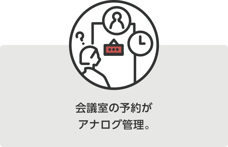 会議室の予約がアナログ管理。