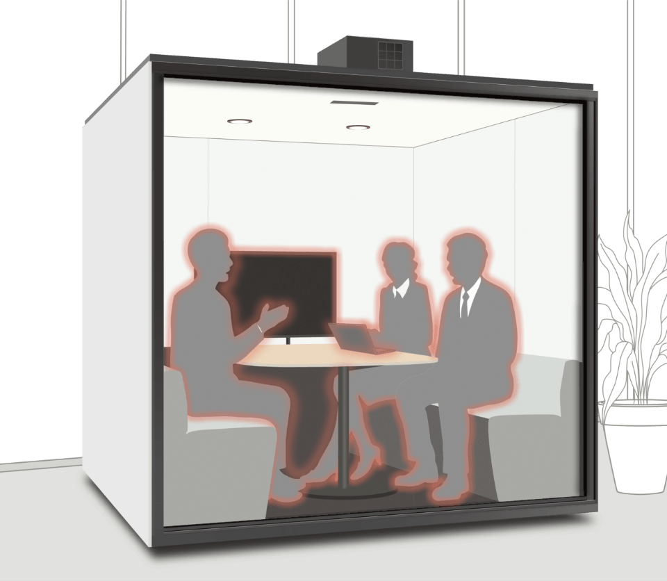 冷却機能がないブースの暑そうなイメージ