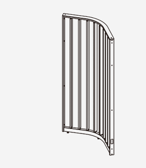 木目ルーバータイプ 120° コーナー
