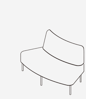 ソファ ラウンド外コーナー