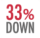 33%down