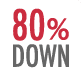 80%down