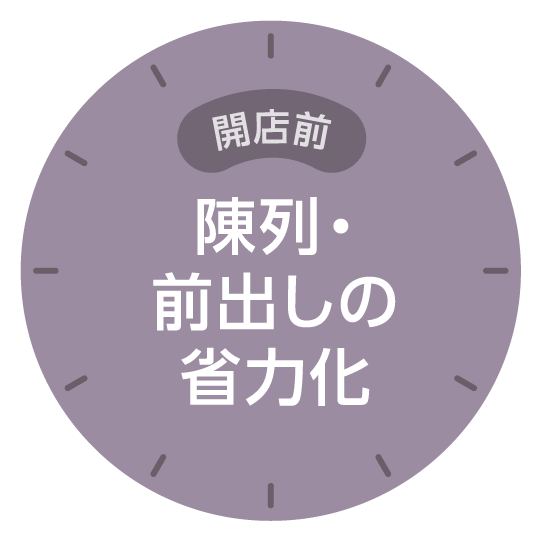陳列・前出しの省力化