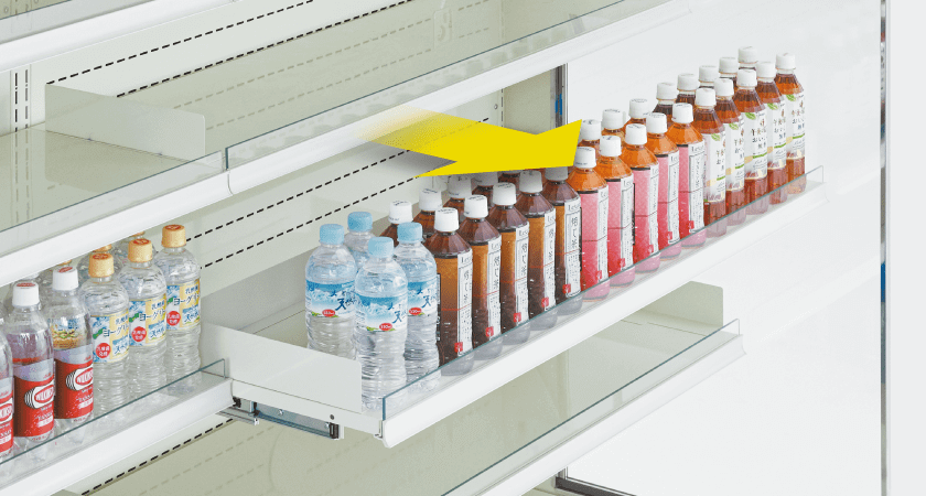 冷凍冷蔵ショーケース用スライド棚