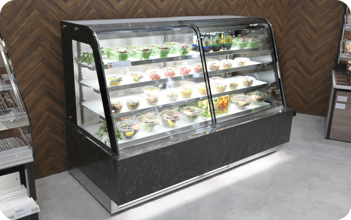 ホットショーケース 3段 LEDライト付き　値下げしました 楽天市場】【新品】多段オープンショーケース (三相)冷蔵タイプ